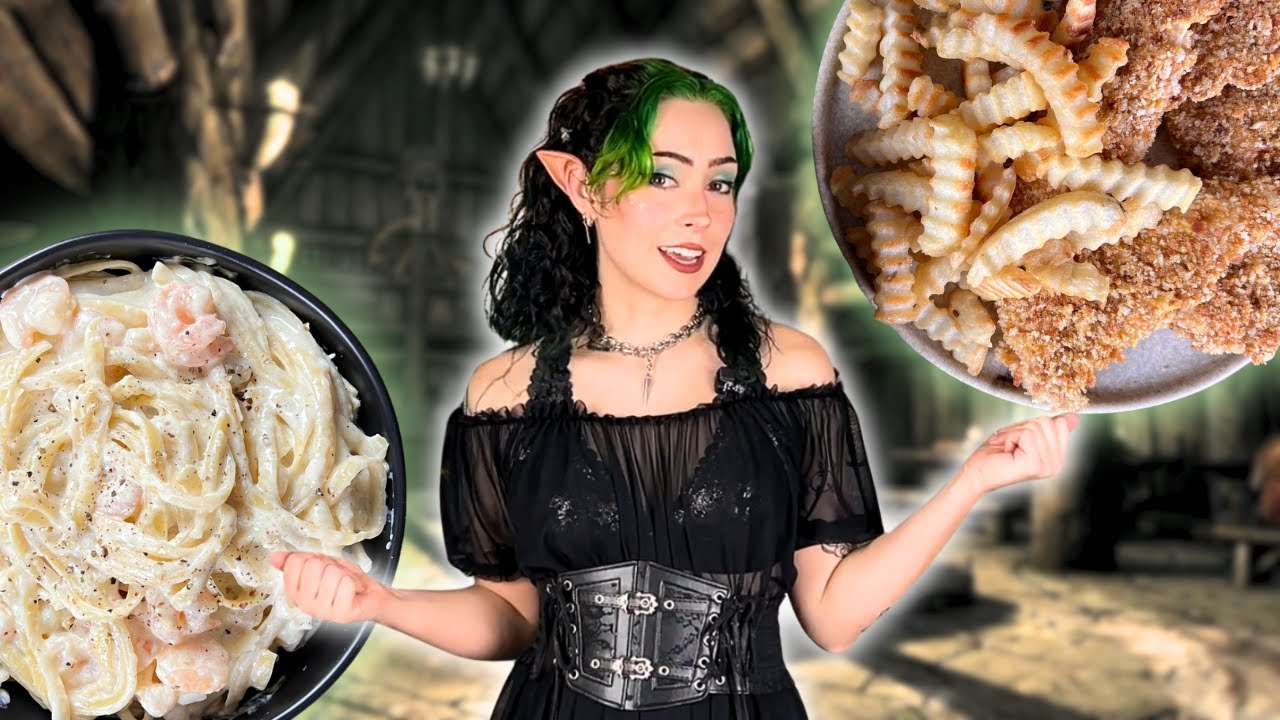 cooking my favorite food while cosplaying as a tavern elf