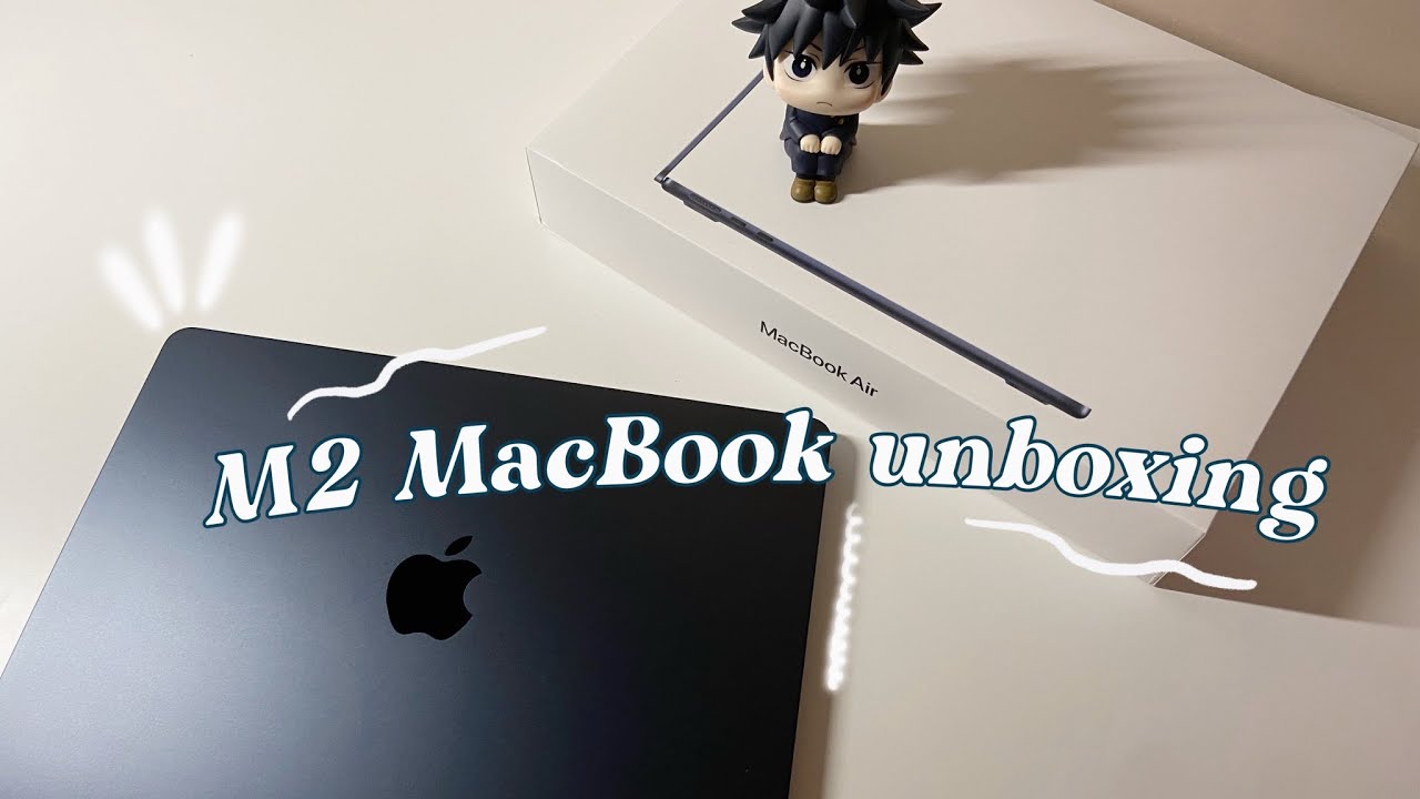 M2 MacBook Air Unboxing (Midnight) 💻 + accessories | aesthetic✨👩🏻‍💻