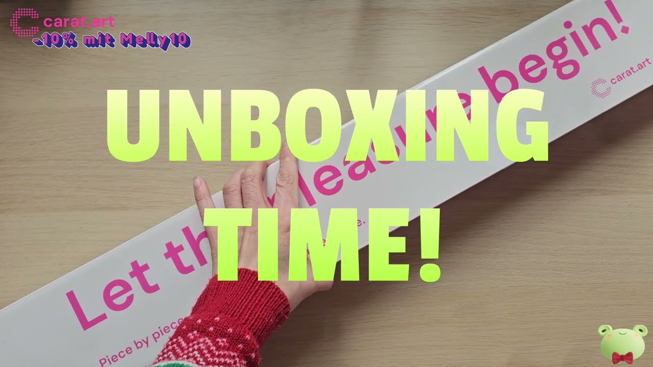 Diamond Painting 💎 Unboxing 🎁 Carat.art 💗 The girl with the froggie 👧🏻🐸 von Hiroko 💗