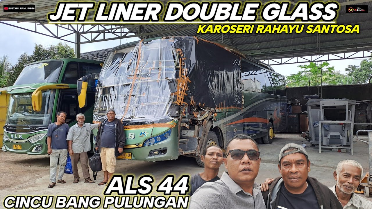 PT ANTAR LINTAS SUMATERA MODEL JET LINER NO PIN 044 SUDAH MASUK KE BODY REPAIR M76