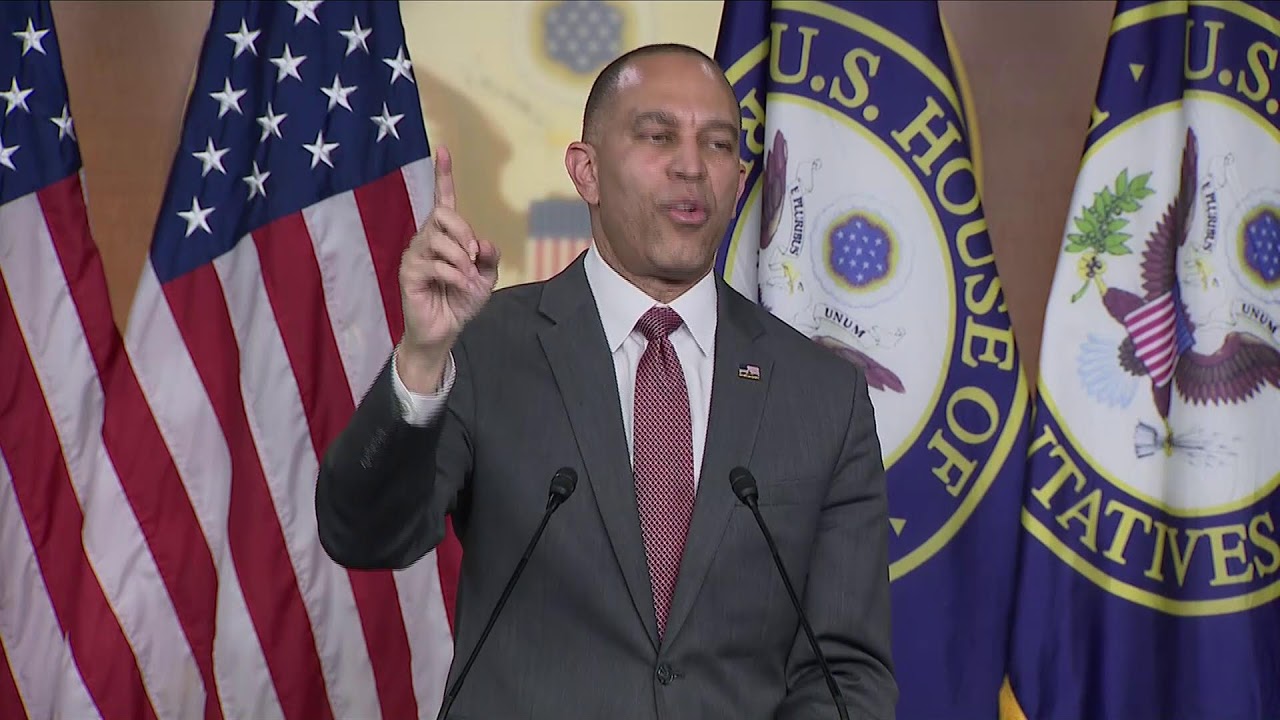 LIVE: Democratic House Minority Leader Hakeem Jeffries, others hold press conference.