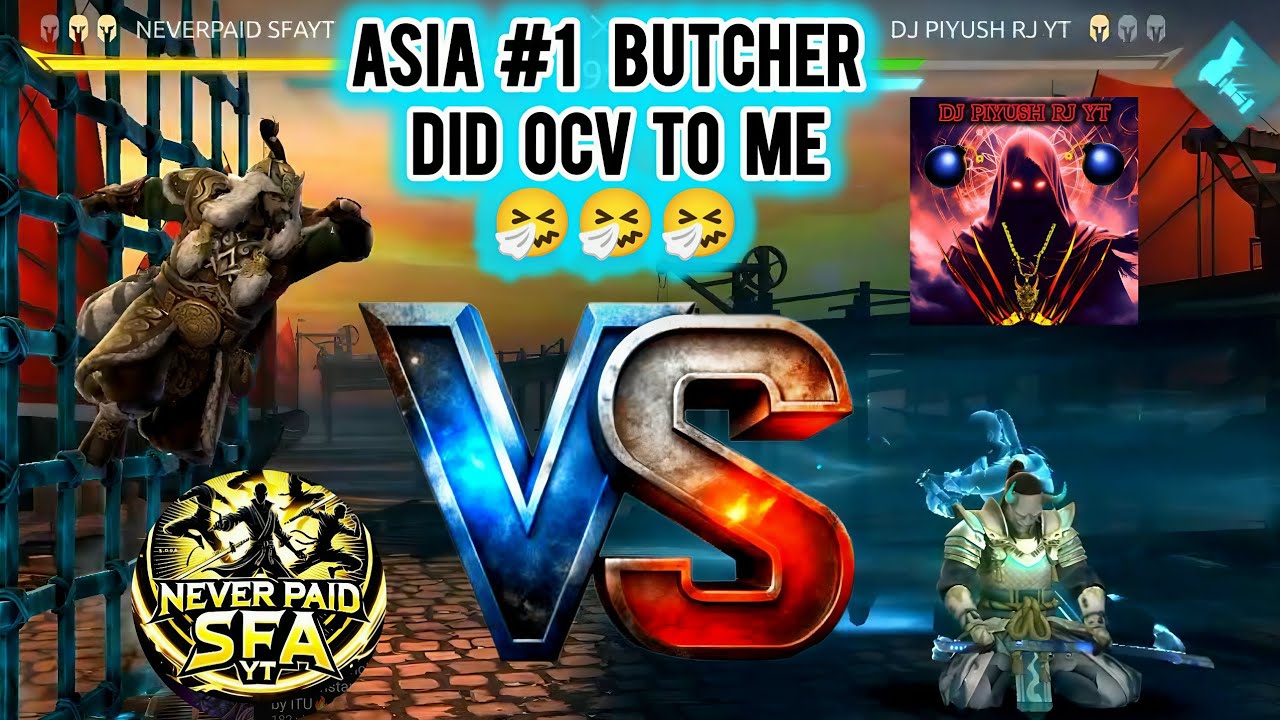 Never paid yt vs dj piyush rj | Shadow Fight Arena best comeback ocv