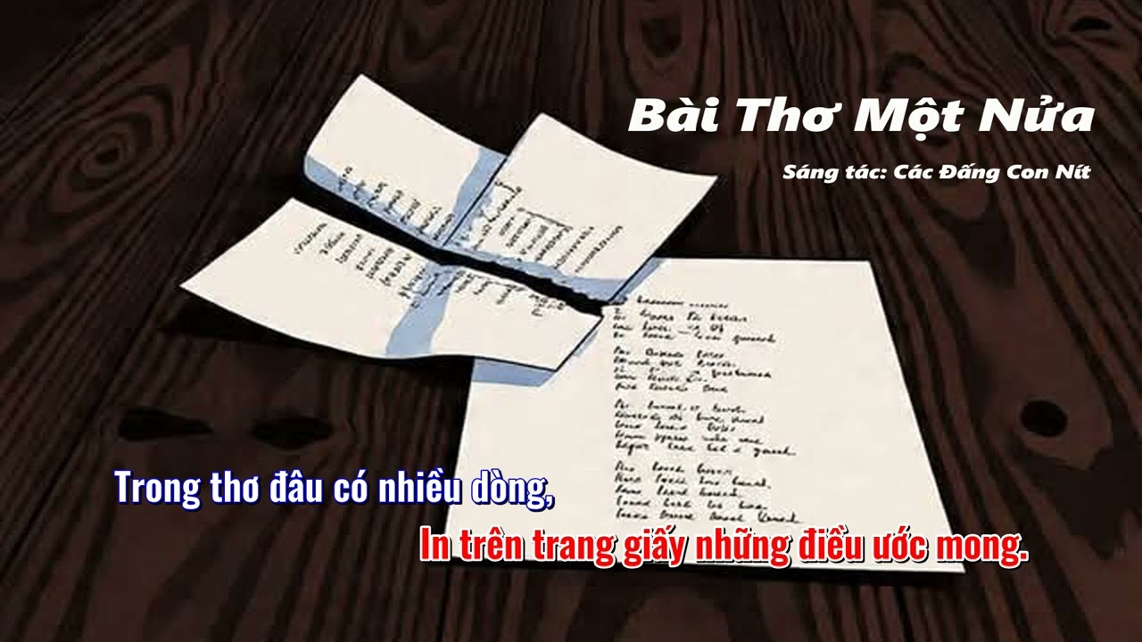 BÀI THƠ MỘT NỬA