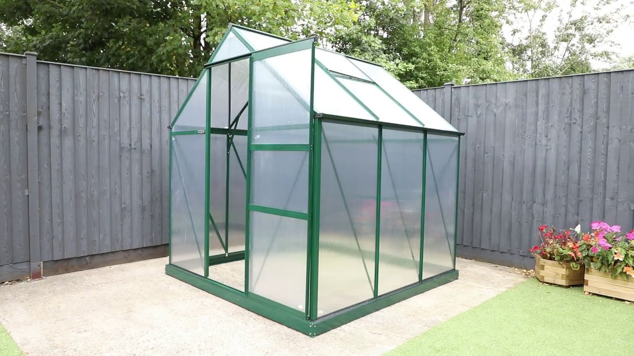 Установка алюминиевой теплицы Garden Grow 6 x 6 Deluxe