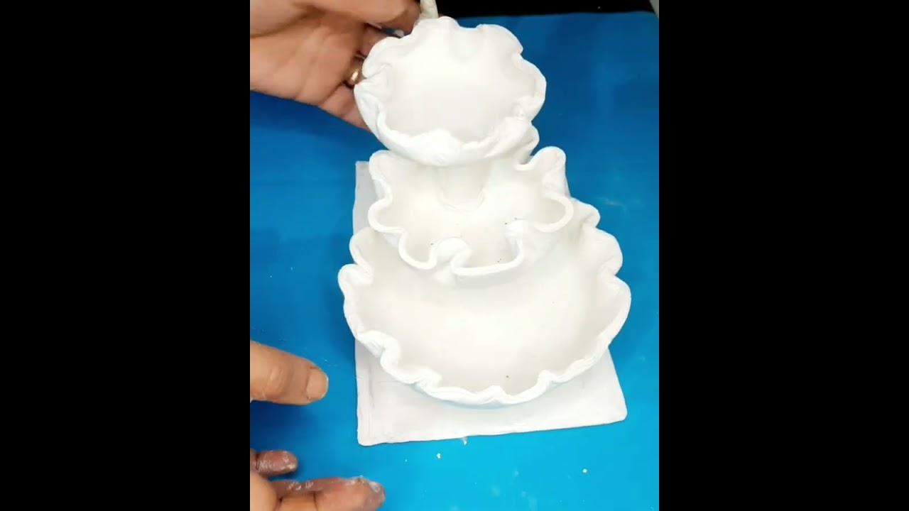 How to make a beautiful Backflow Incense Burner #artscraft #diy#using wall putty #art #video 