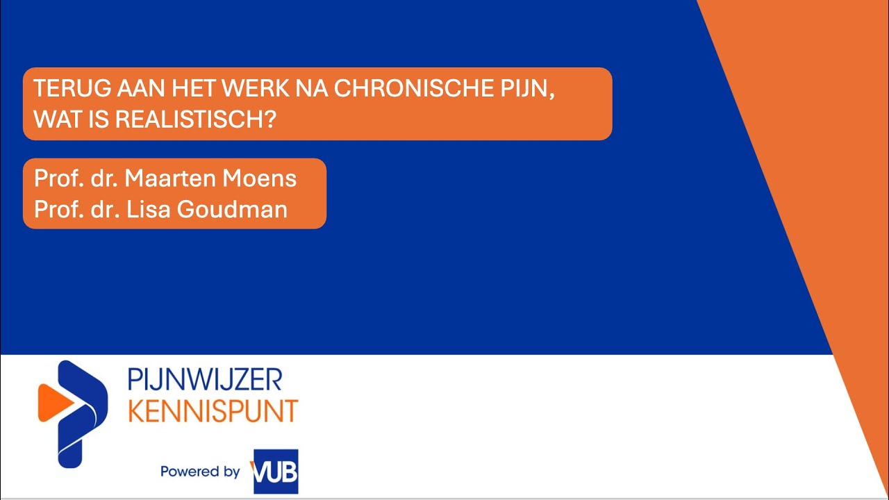 Webinar 'Terug aan het werk na chronische pijn, wat is realistisch?'