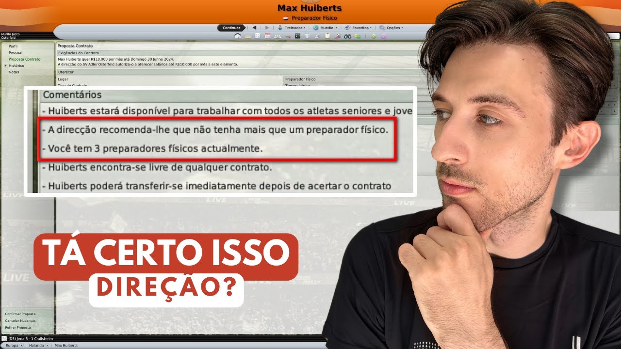FOOTBALL MANAGER 2008 #9 - TREINOS E PREPARADORES FÍSICOS