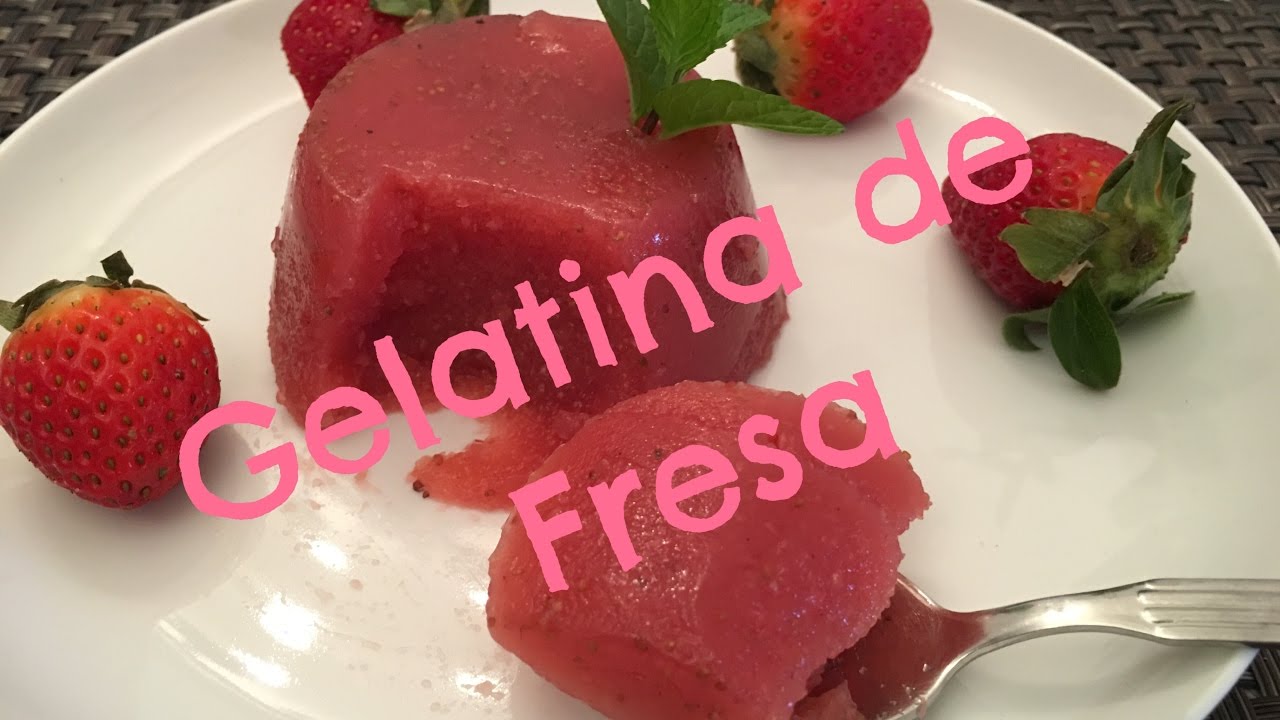 Gelatina Casera de Fresa sin azúcar - Muy Fácil - Recetas By Fany