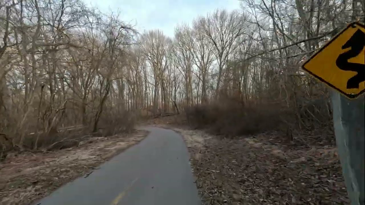 2026.3.a - A cold morning run along a new roadside trail, through a park, and onto wooded trails.