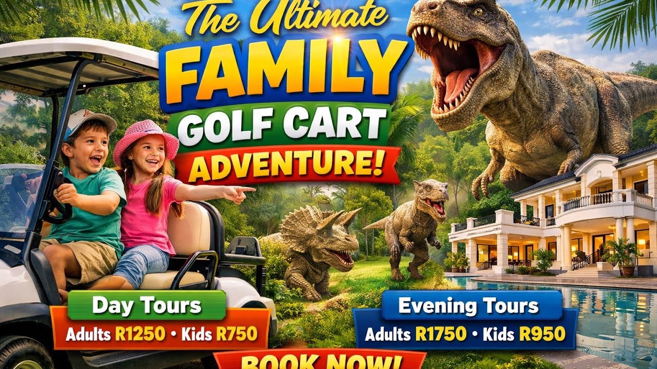 The Ultimate Family Golf Cart Adventure! 🌿🦖🏰