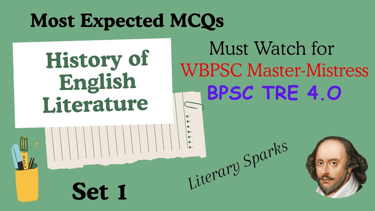 History of English Literature important 