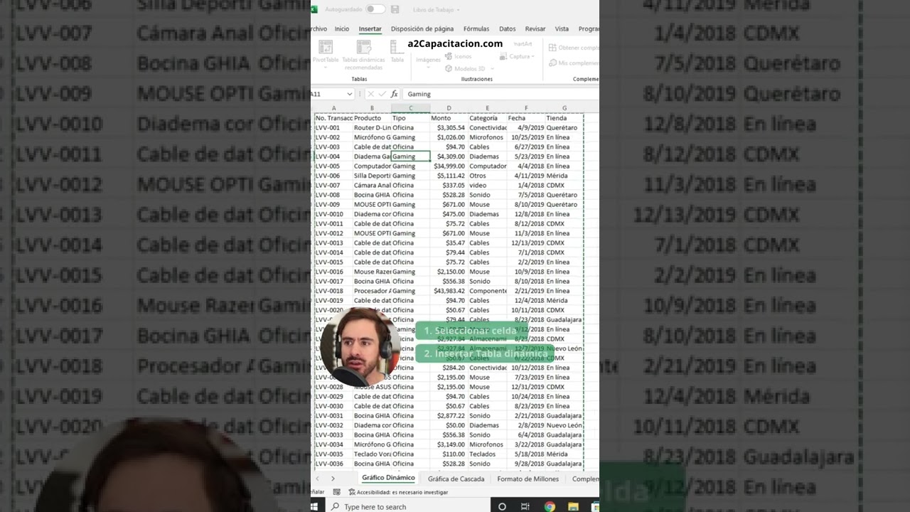 Haz que tus gr&aacute;ficas se actualicen cuando cambias tus tablas! Gr&aacute;ficas din&aacute;micas ✨ #aprende #excel