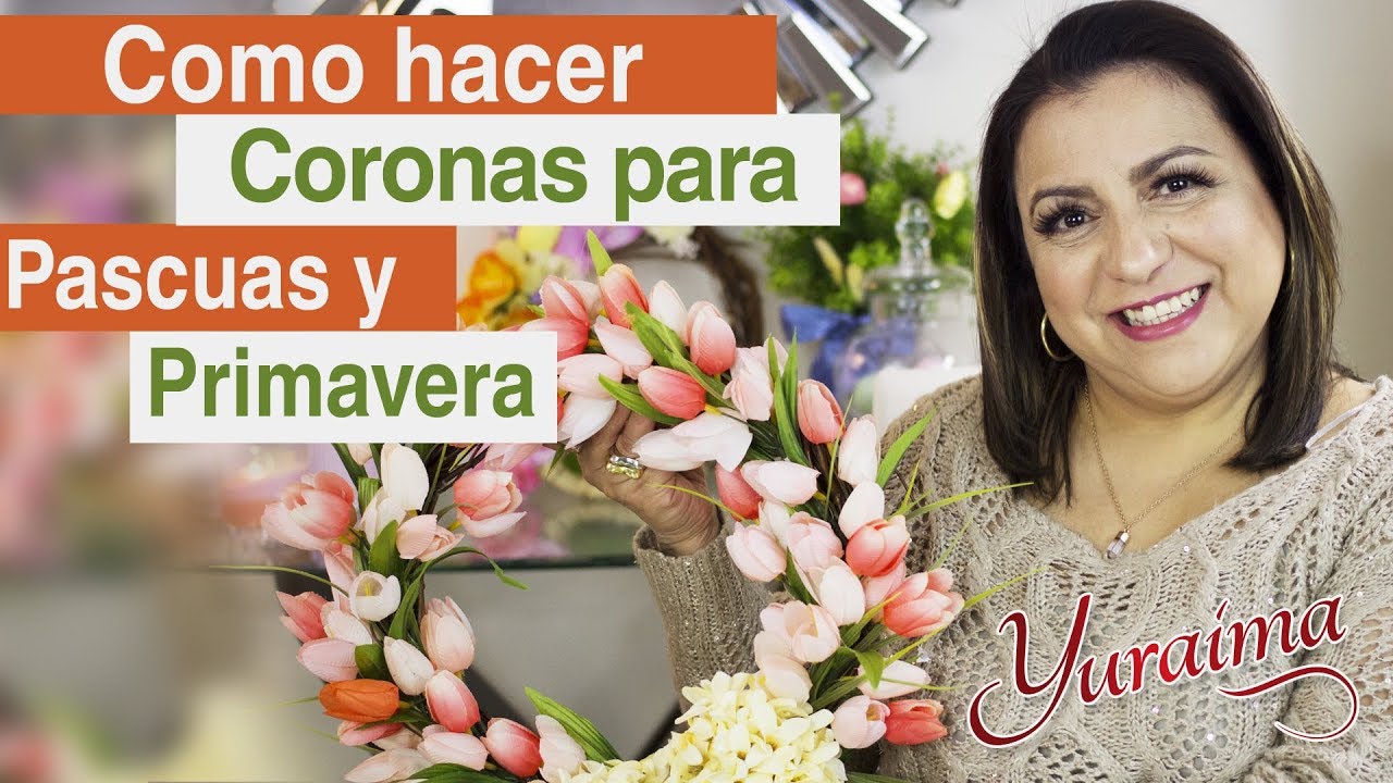 Cómo hacer coronas decorativas para pascuas y primavera - DIY Spring