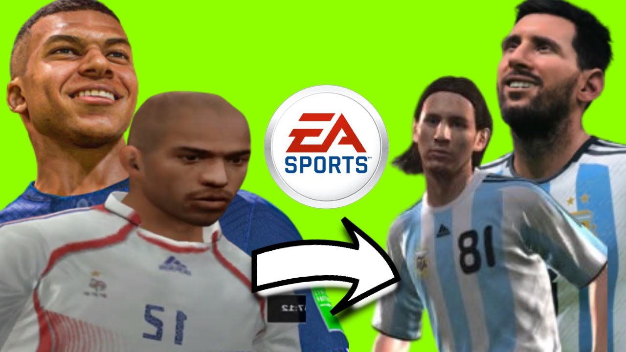 Recreo el Argentina vs francia en un FIFA de cada generacion de consolas (messi riquelme zidane)