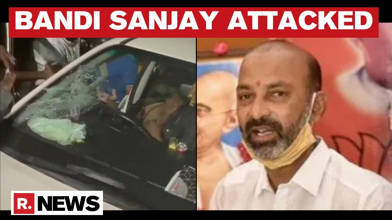 Night Before GHMC Polls, BJP Telangana President Bandi Sanjay Kumar Attacked By Unknown Miscreants