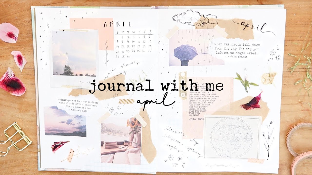 JOURNAL WITH ME | April Plan With Me | April Art Journal Spring