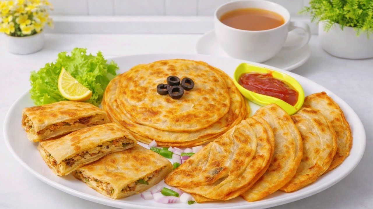 Chicken Lachha Paratha 3 Best and delicious Recipes! Easy Breakfast Recipes! Crispy Paratha Recipes!