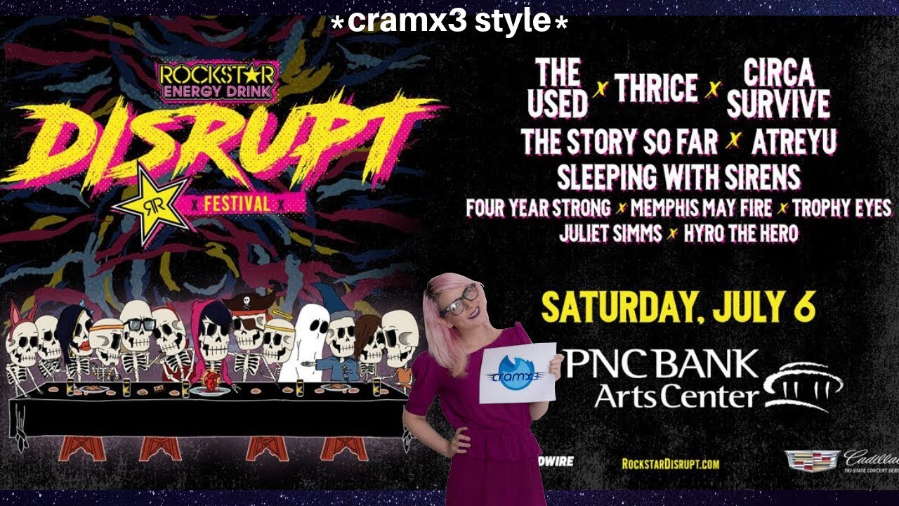 Rockstar Disrupt Festival LIVE @ PNC Bank Arts Center Holmdel NJ 2019 *cramx3 concert experience*