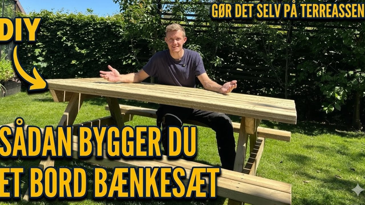 BYG DIT EGET BORD-BÆNKESÆT – DIY PROJEKT TIL HAVEN
