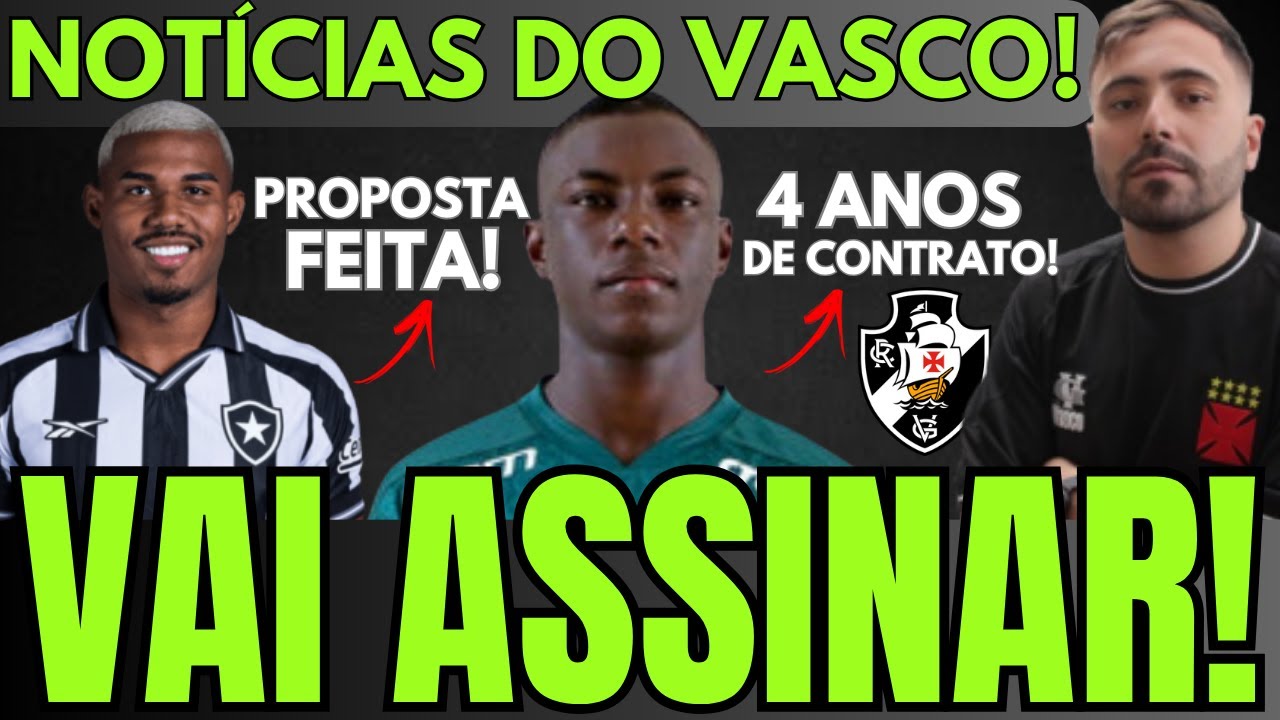REFORÇO FECHADO! PODE COMEMORAR! ATACANTE VAI ASSINAR COM O VASCO POR 4 ANOS! PROPOSTA POR CUIABANO!