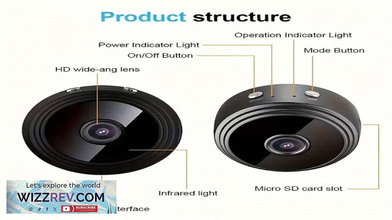 All In One Wireless WiFi Security Camera Indoor Outdoor Use With Infrared