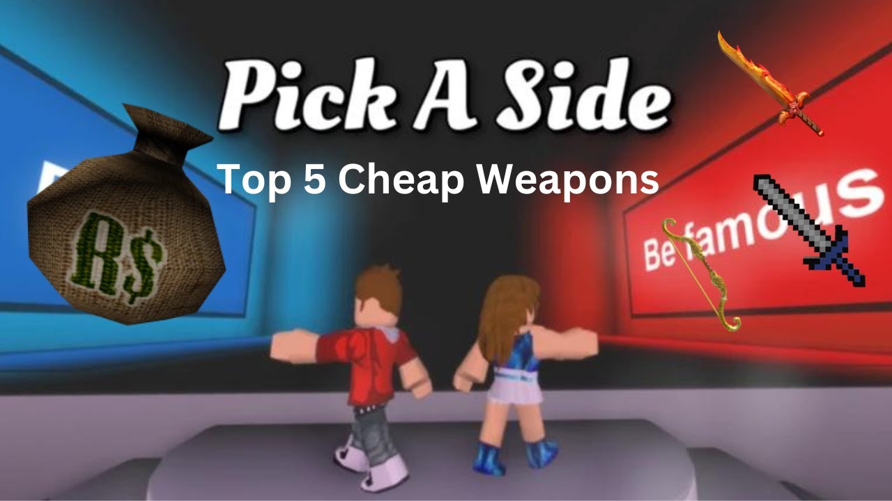 Roblox Pick a Side: Топ-5 дешёвого оружия
