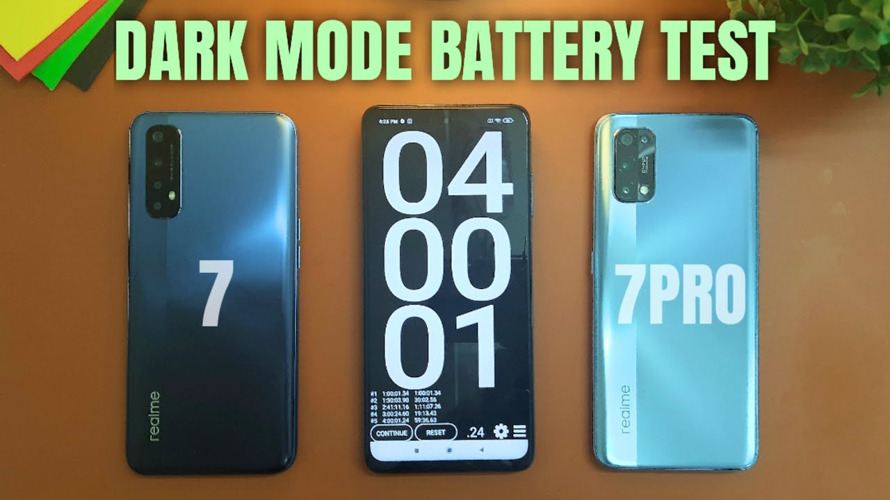 Realme 7 (LCD) vs Realme 7 Pro (sAmoled) DARK MODE BATTERY Drain Test!
