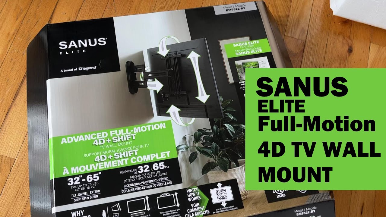 Installing a Sanus Elite Full-Motion 4D wall mount (S5E93)