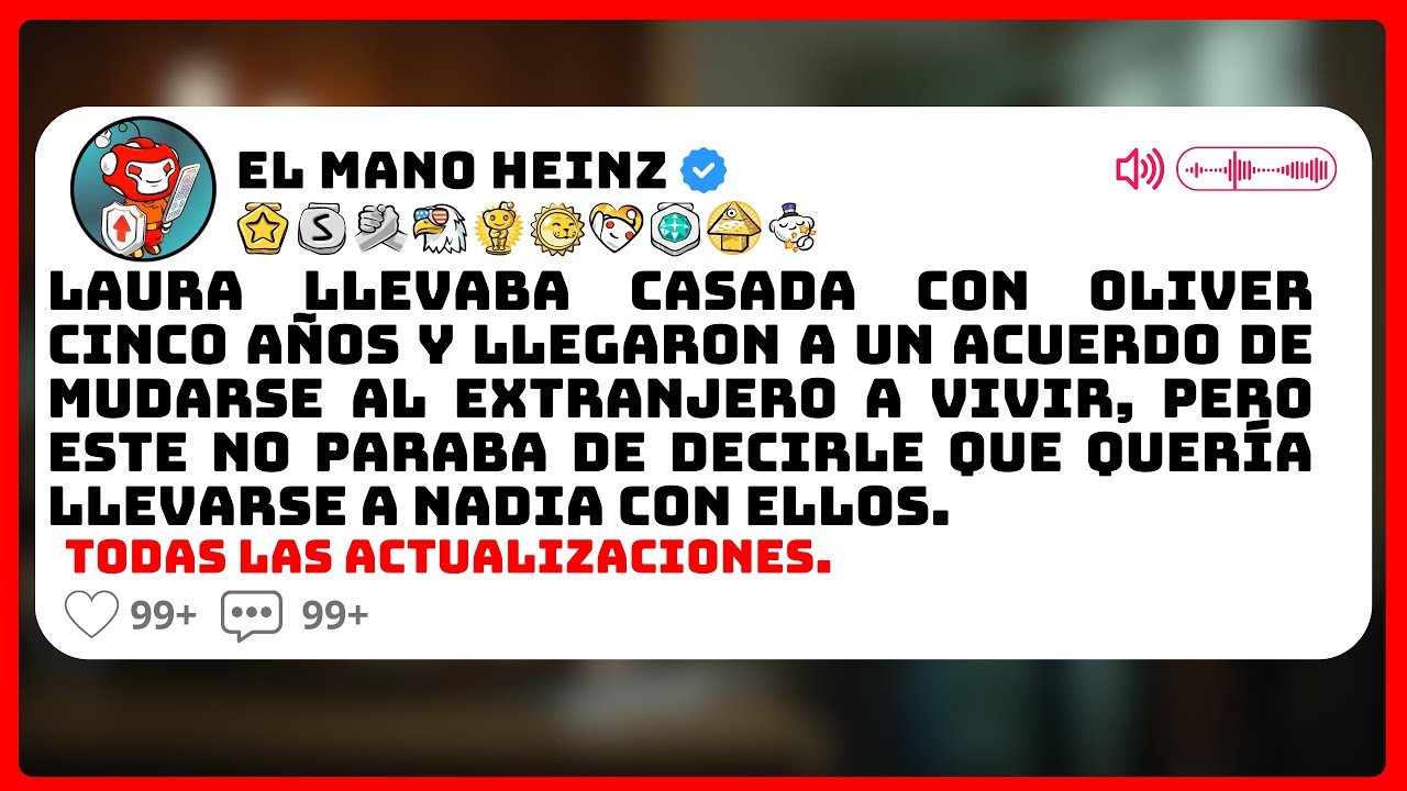 LAURA LLEVABA CASADA CON OLIVER CINCO AÑOS Y LLEGARON A UN ACUERDO DE MUDARSE AL EXTRANJERO A...