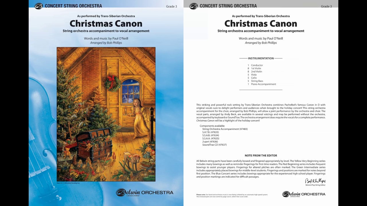 Christmas Canon, arr. Bob Phillips – Score & Sound