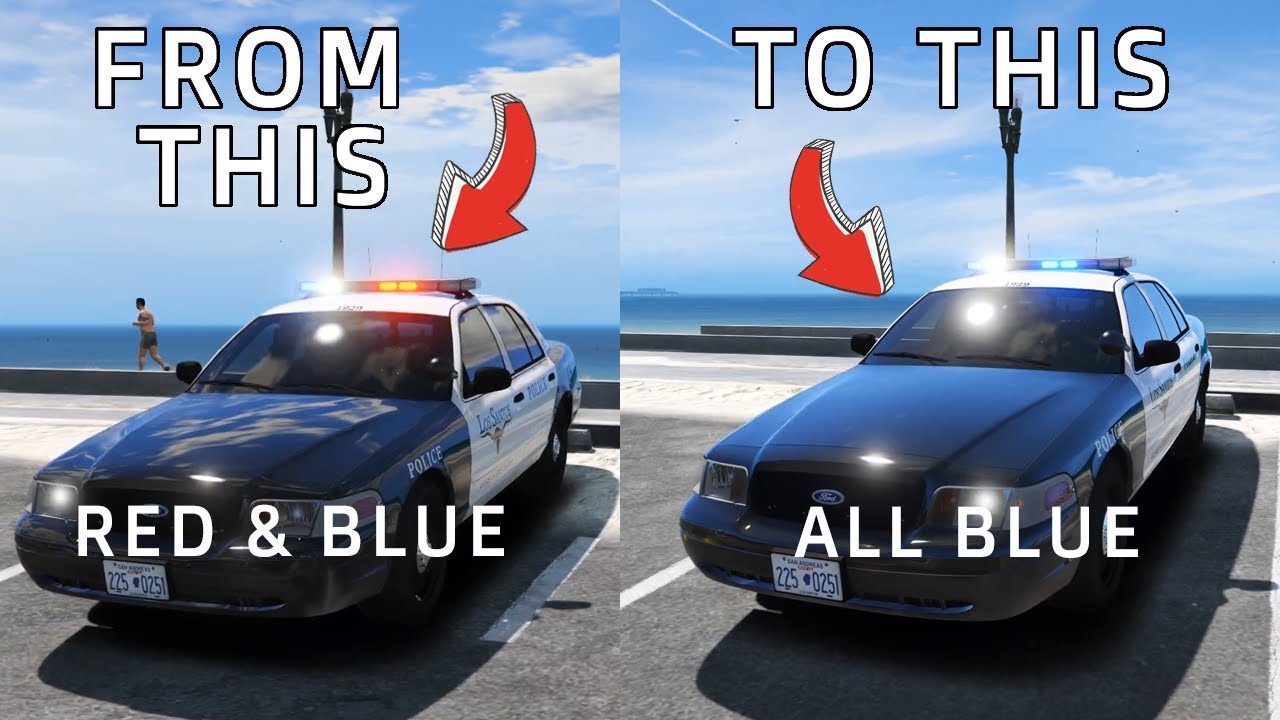 How to change ELS Lights from Red & Blue to All Blue