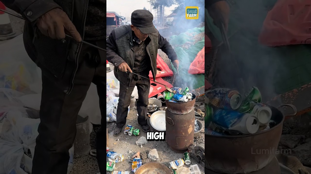 How do the Chinese recycle aluminum cans? #recycle #shorts