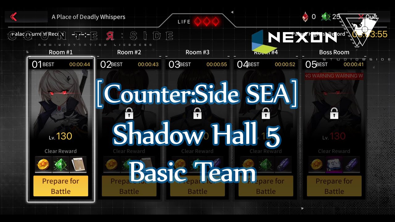 [Counter:Side] | Shadow Hall 5 | Basic Team | SH5 with Kestrel Xiao Lin and friends | Full Auto |