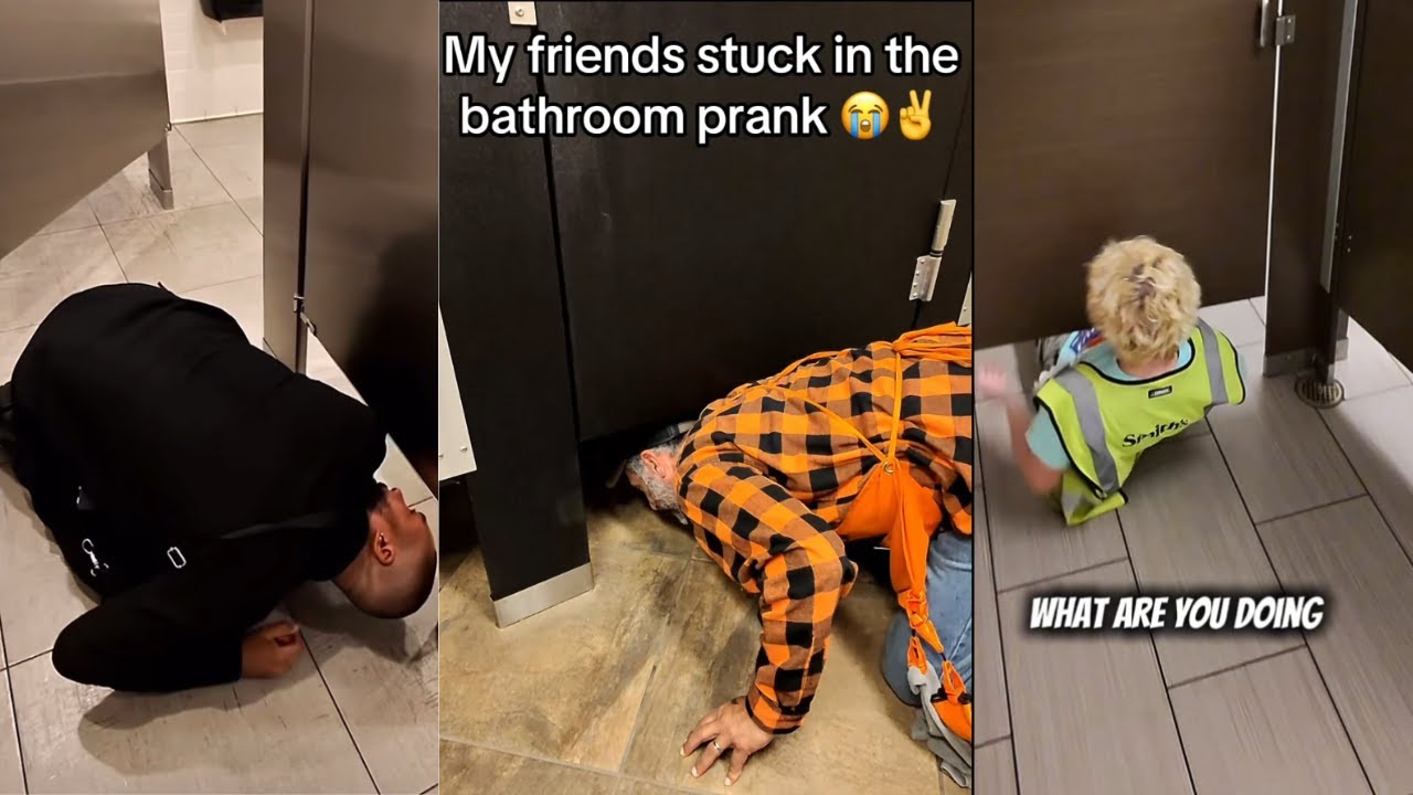 My Friend Stuck In The Bathroom Prank😂🤣!