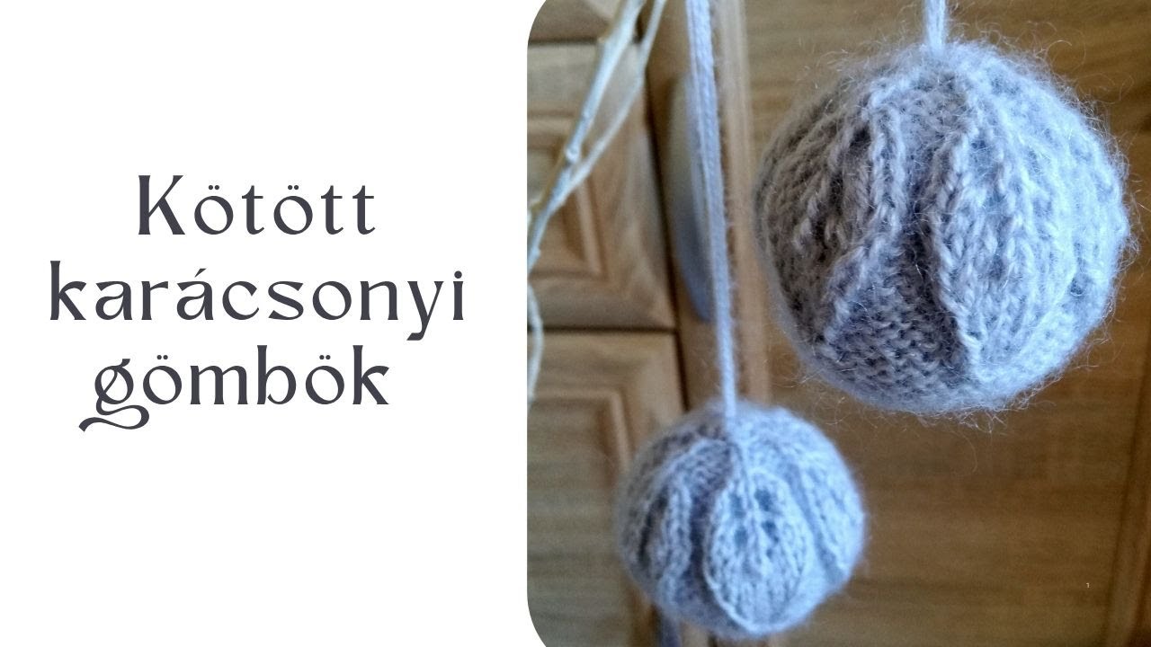 Kötött karácsonyi gömbök / Knitted Christmas Bauble from DROPS Design