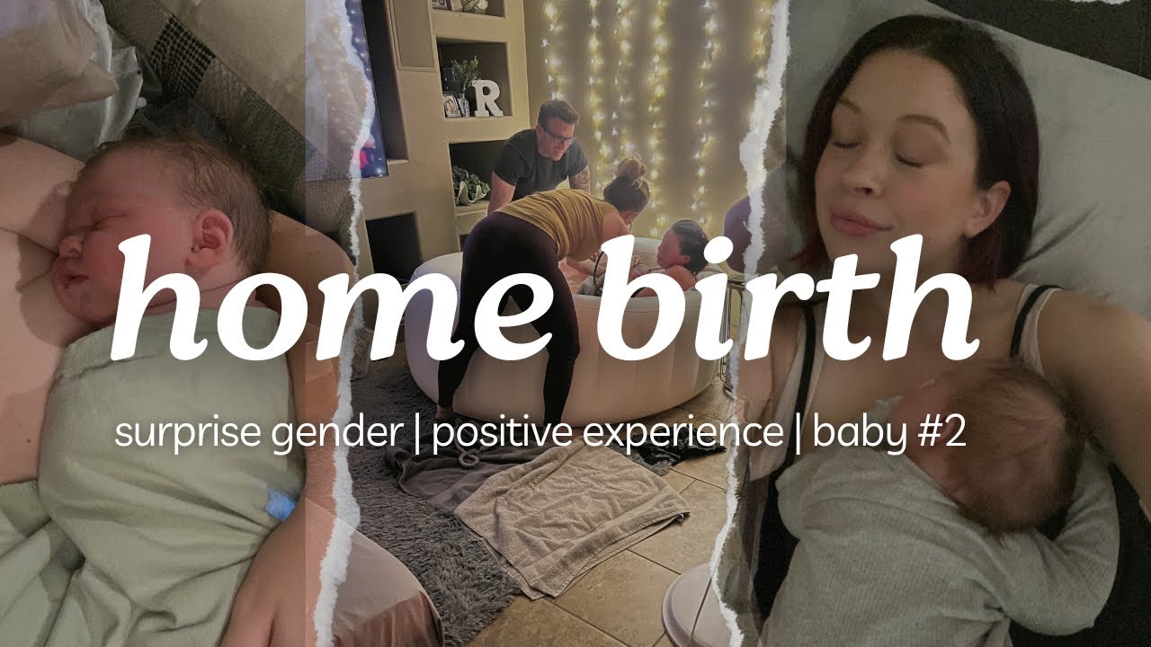 home birth vlog | positive water birth | surprise gender of baby #2 | meeting big sister 🤍