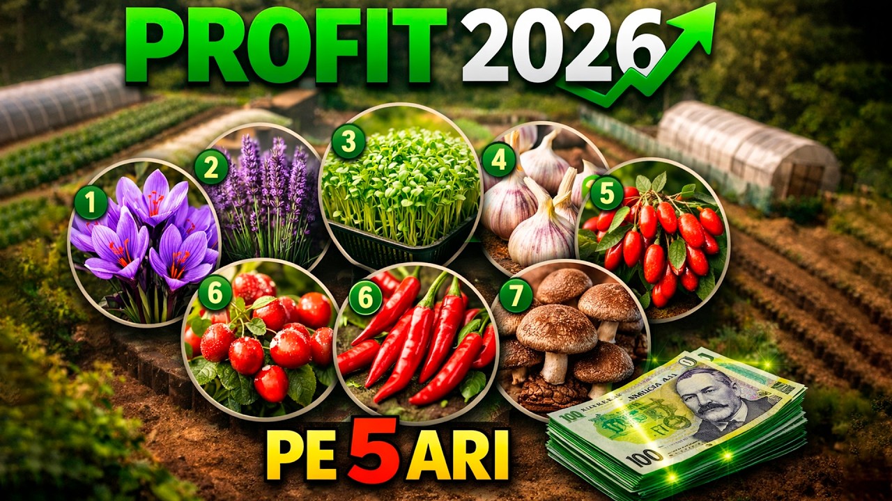 7 cele mai PROFITABILE culturi din 2026 în România  câștigă bani pe 5 ari