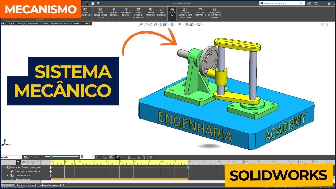Solidworks Motion - Conjunto Mec&acirc;nico Simples Tutorial