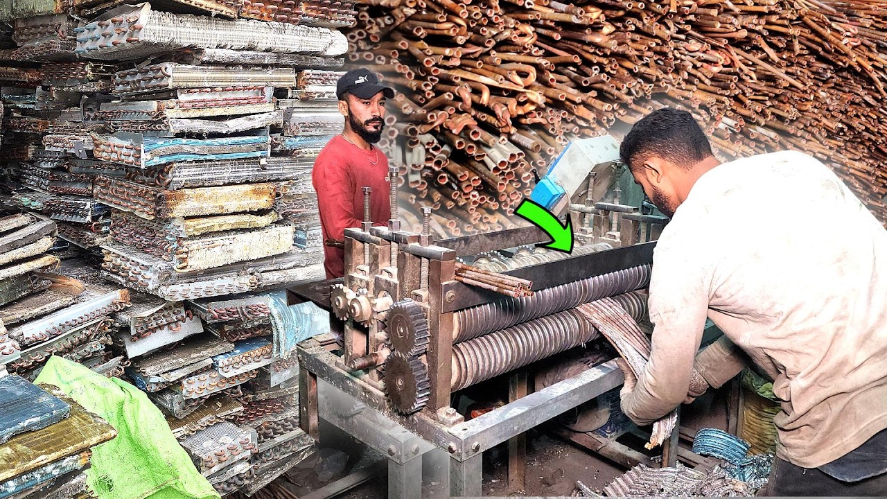 Unbelievable AC Radiator Recycling Process | Extracting Pure Copper & Aluminium