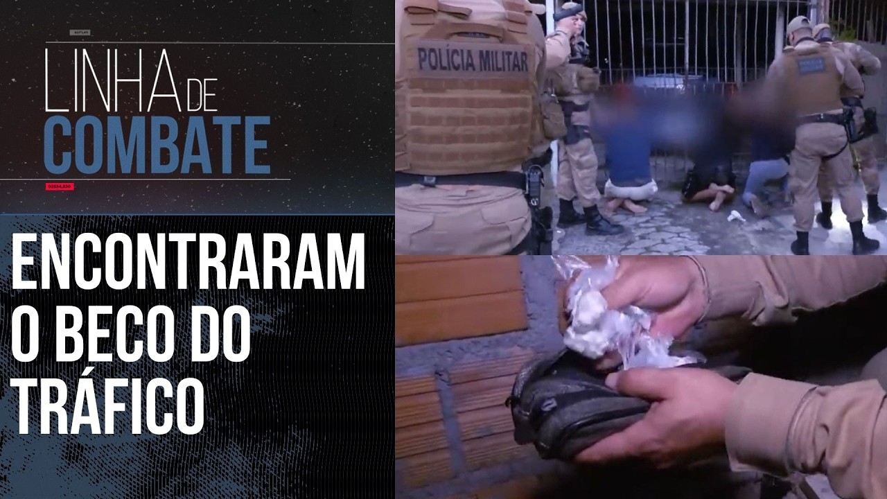 ENQUADROS DA POLÍCIA MILITAR: AGENTES ENCONTRARAM O BECO DO TRÁFICO DE DROGAS | LINHA DE COMBATE