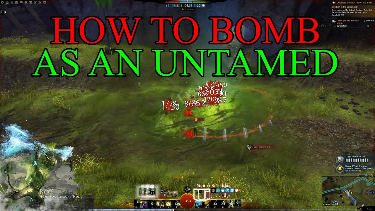 How To Bomb As An Untamed - GW2 WvW Commentary