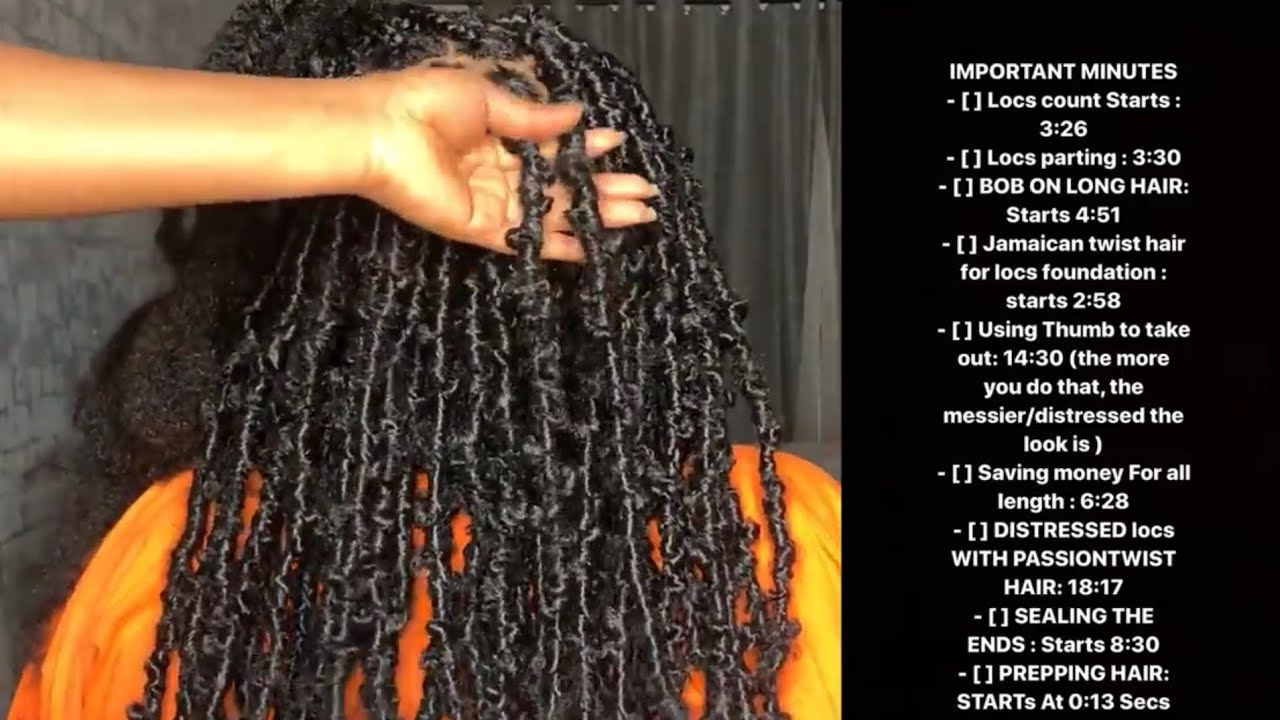 DISTRESSED FAUX LOCS TUTORIAL Very Detailed/ Using Spring Twist Hair