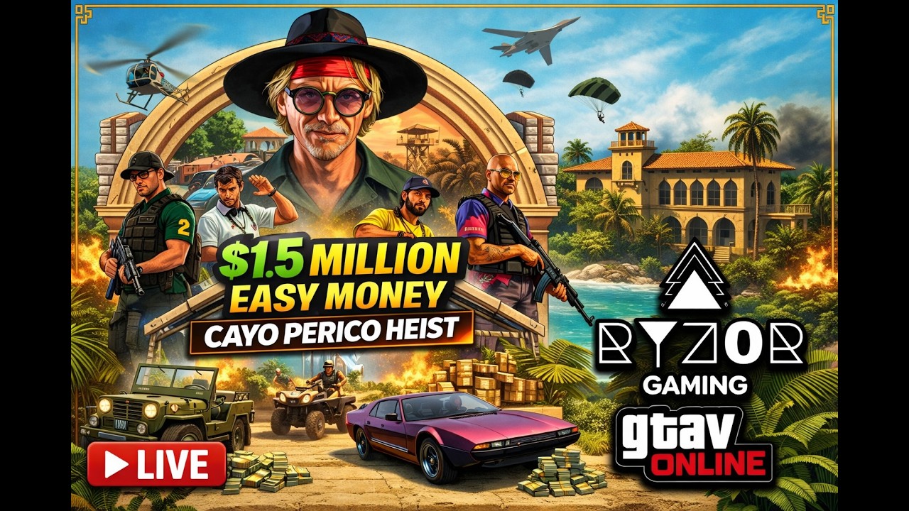 Cayo Perico Heist LIVE | $1.5 Million Easy Money | GTA Online