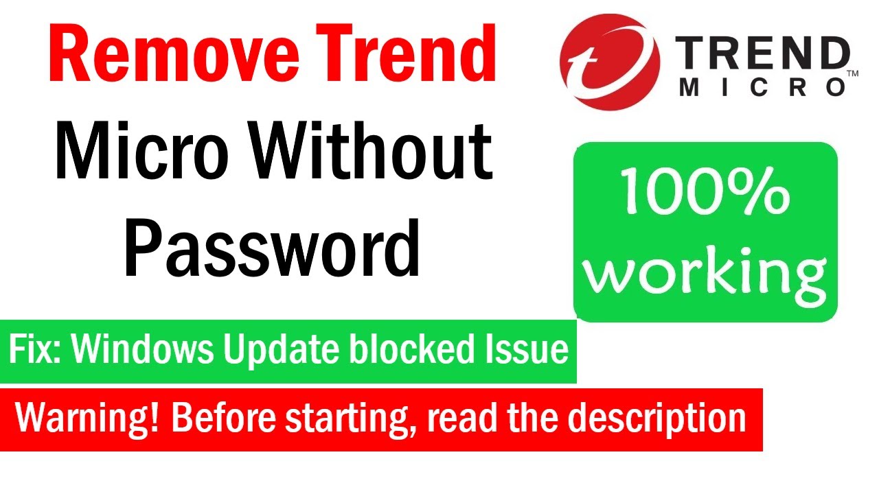 Uninstall Trend Micro Officescan Without Password | Remove Trend Micro Officescan Without Password