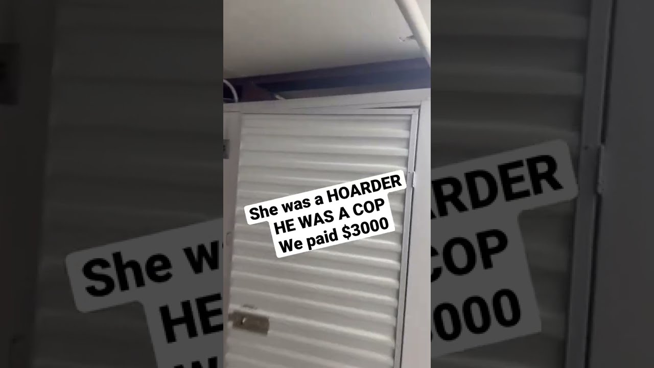 He was a COP , She was a HOARDER we paid $3000  #shorts #reels #fyp #storageauctionpirate