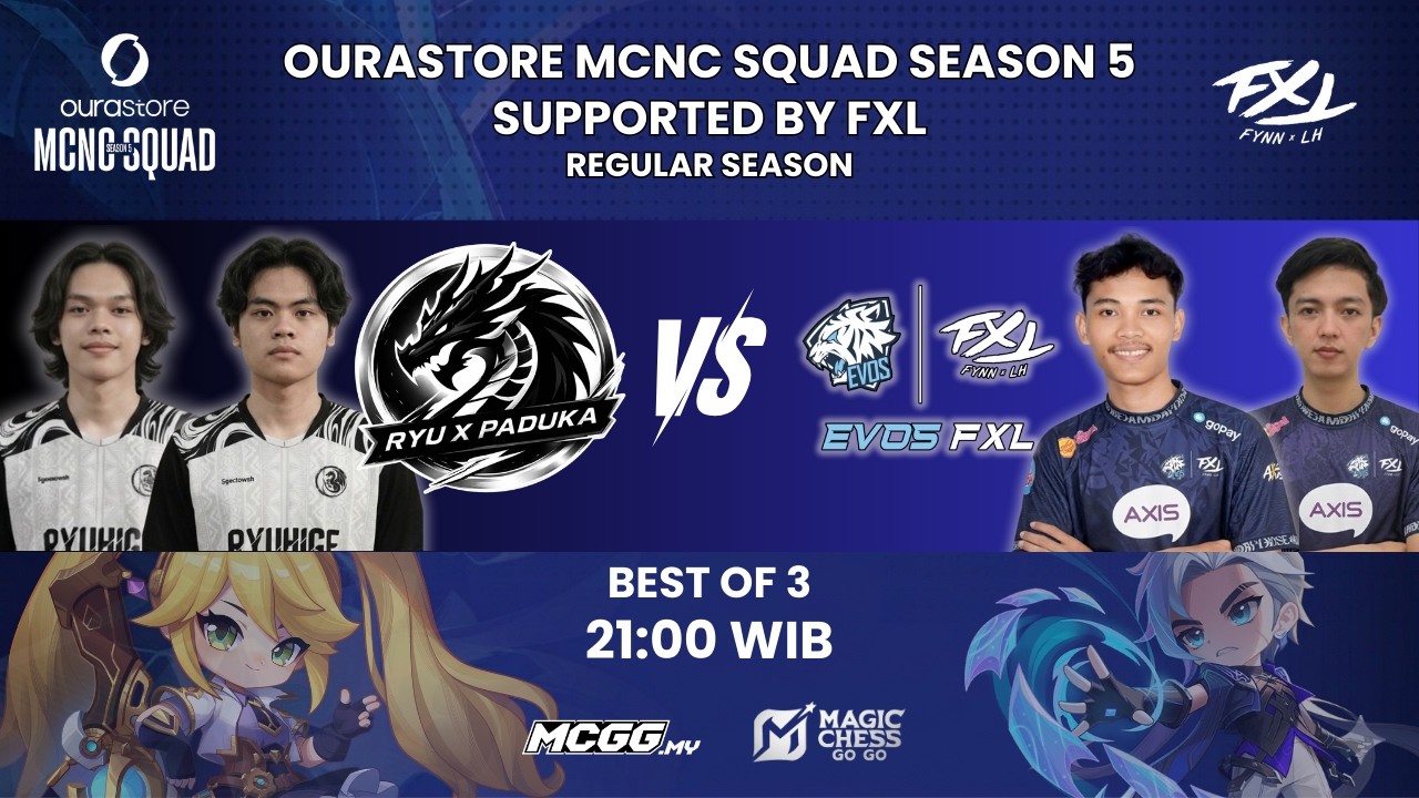 LIVE : MCNC SEASON 5. RYU x PADUKA Vs EVOS DEFANKA FxL