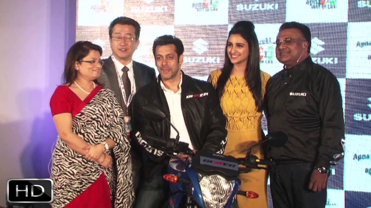 Salman Parineeti At Suzuki Bike Launch