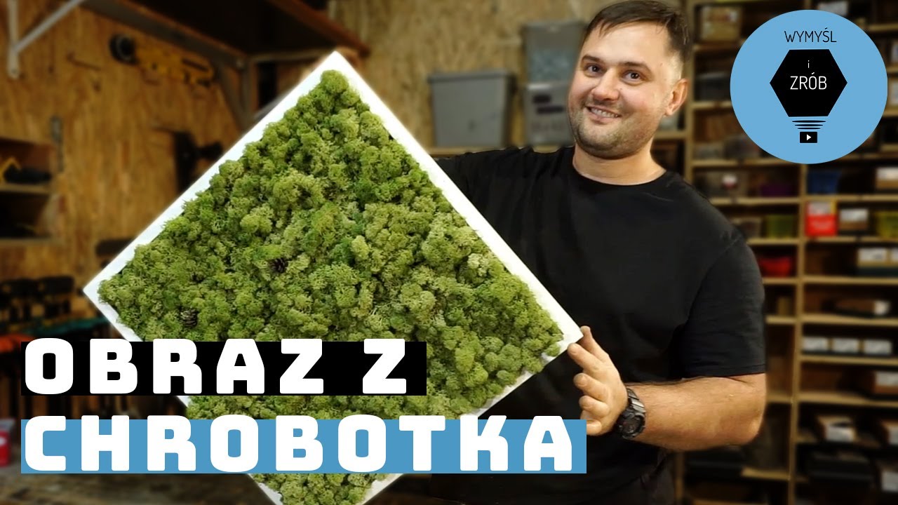 Jak zrobić obraz / zielona ściana  chrobotek reniferowy moss mech na ścianie | DIY#9