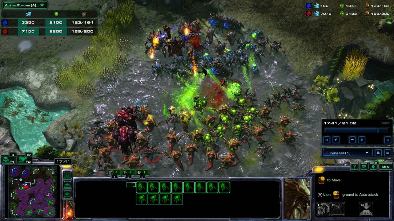 StarCraft II Zerg vs Zerg (A.I. Elite) - ASUS TUF A14 - 1440p 60fps