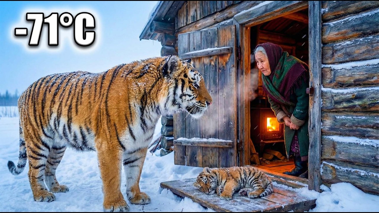 A Wild Tiger Brought Her Dying Cub to an 80-Year-Old Woman’s Door in −71°C Siberia